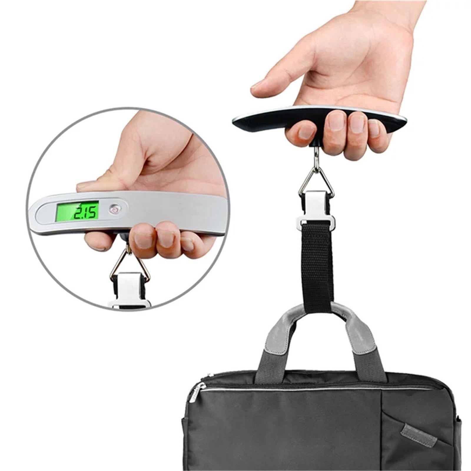 Báscula de equipaje, Báscula digital for equipaje, minibáscula de 50 kg, báscula electrónica portátil alta precisión for colgar maletas mano,para maleta de viaje con pesaje