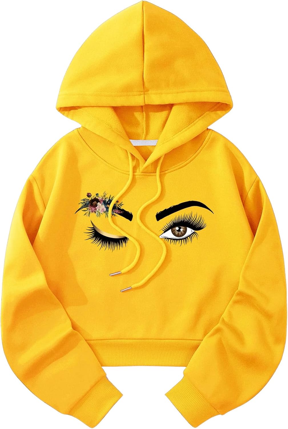 WDIRARA Women’s Graphic Hoodie Drawstring Hooded Sweatshirt Thermal Pullovers Top