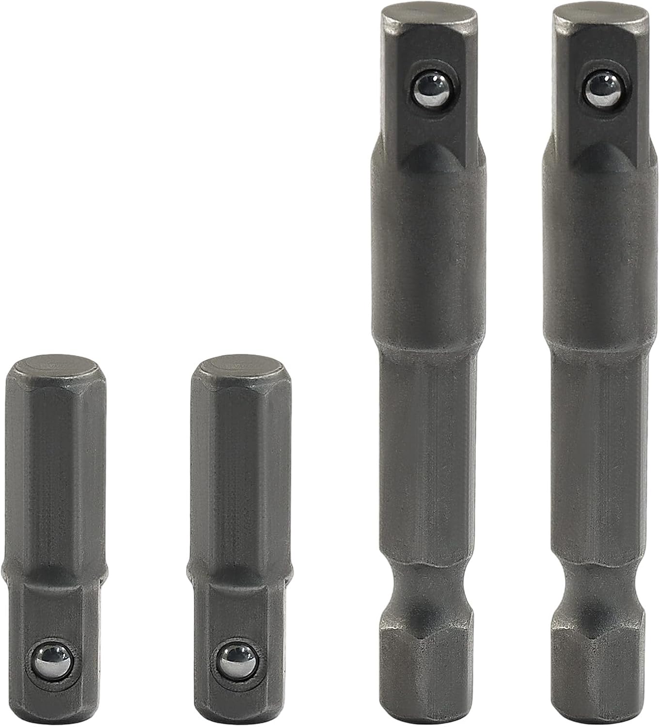 4Pcs 1/4 Hex to Square Socket Adapter Set