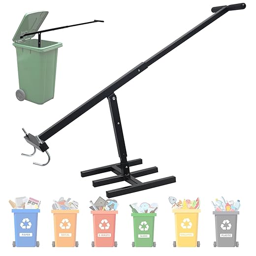Touchless Trash Can Compactor, Manual Trash Compactor for Kitchen, Manual Garbage Compactor for Garden Restaurant