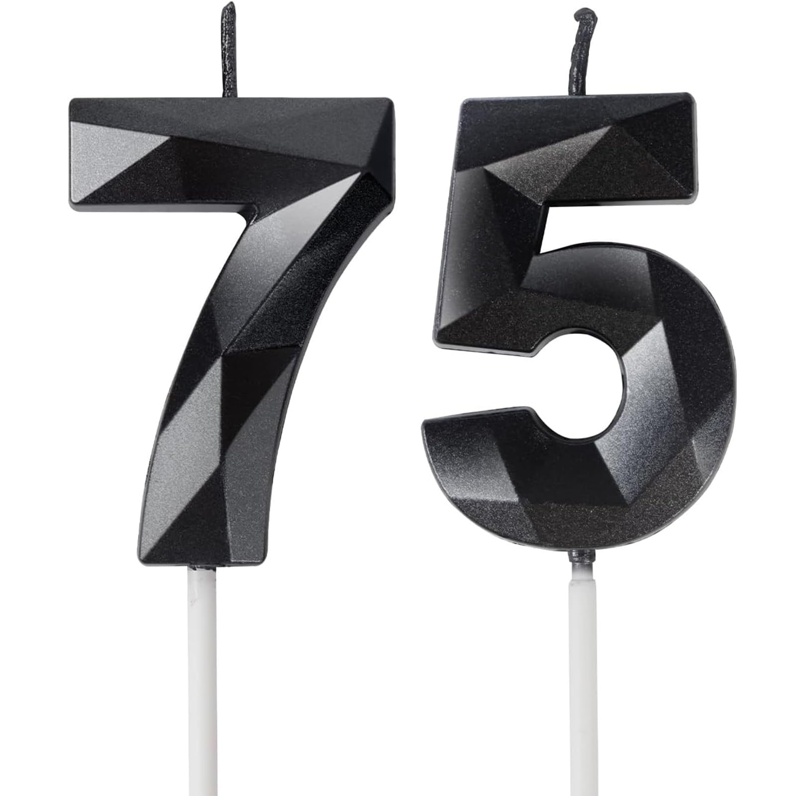 Yiran 50th Birthday Candles, Gold Number 50 Happy Birthday Candles, Cake Topper Decorations for Birthday Party, Wedding Anniversary Celebration Supply — view 145
