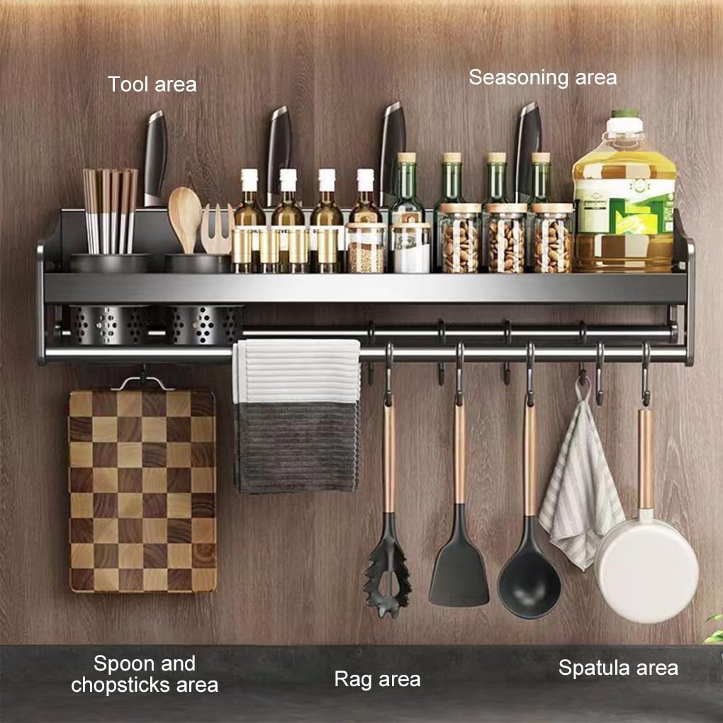 Estante de especias multifuncional para pared, para sal, pimienta, azúcar y aceite de cocina, resistente a arañazos. 1 pieza.
