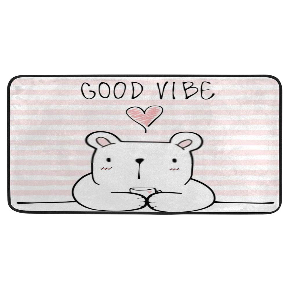 Tapis de cuisine antidérapant Love Ballon 39x20" lavable