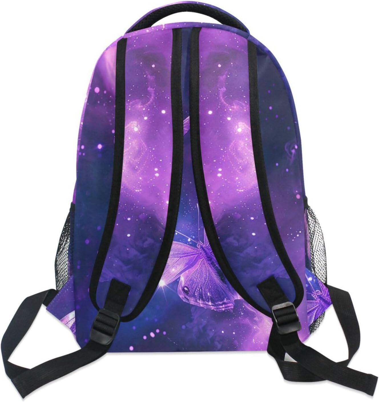 Butterfly Purple Galaxy Backpacks 3rd 4th 5th Grade School Bookbags Travel Laptop Daypack Bag Purse for Boys Girls Teens