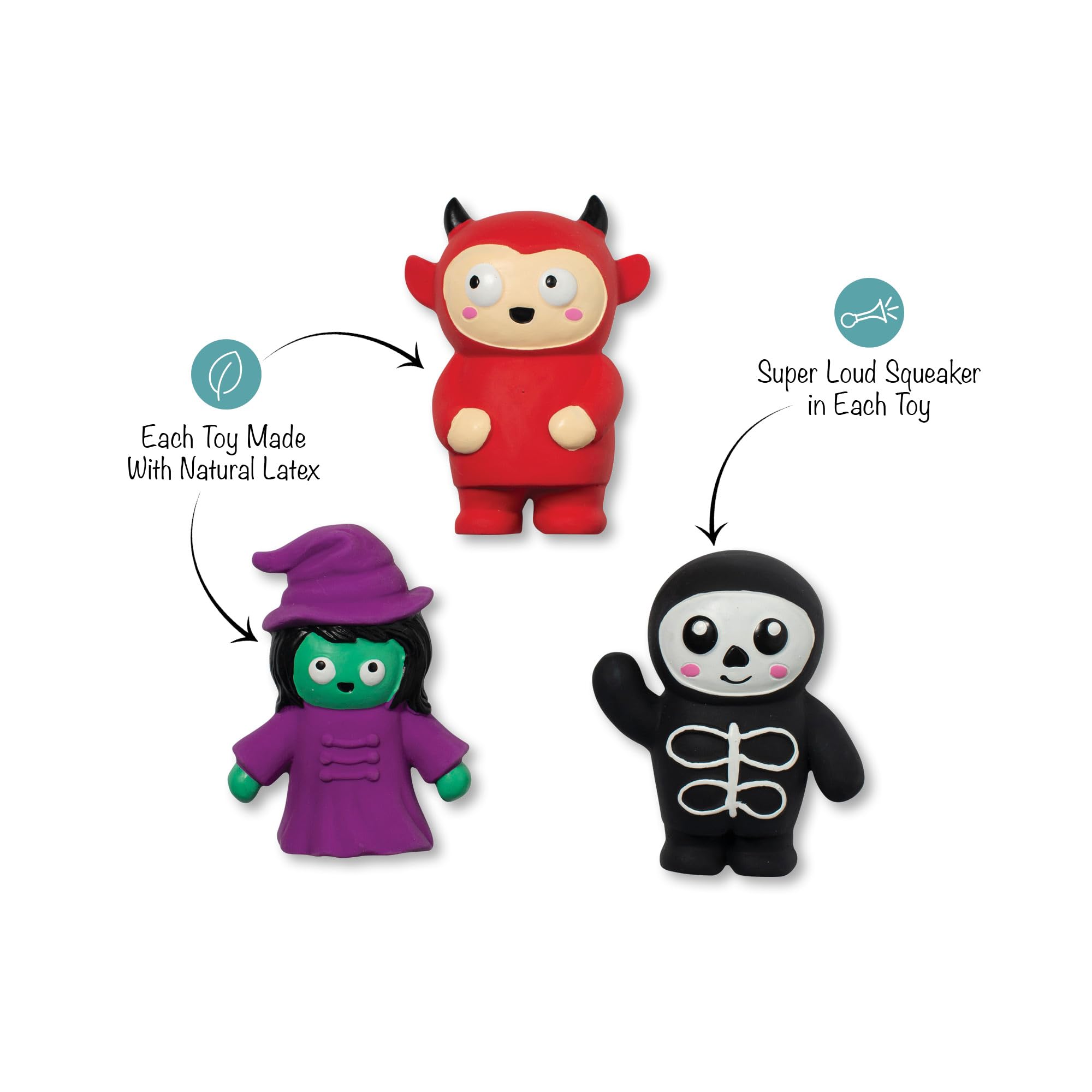 Pet Supplies : Fringe Studio Mini Latex Dog Toy, Fright This Way