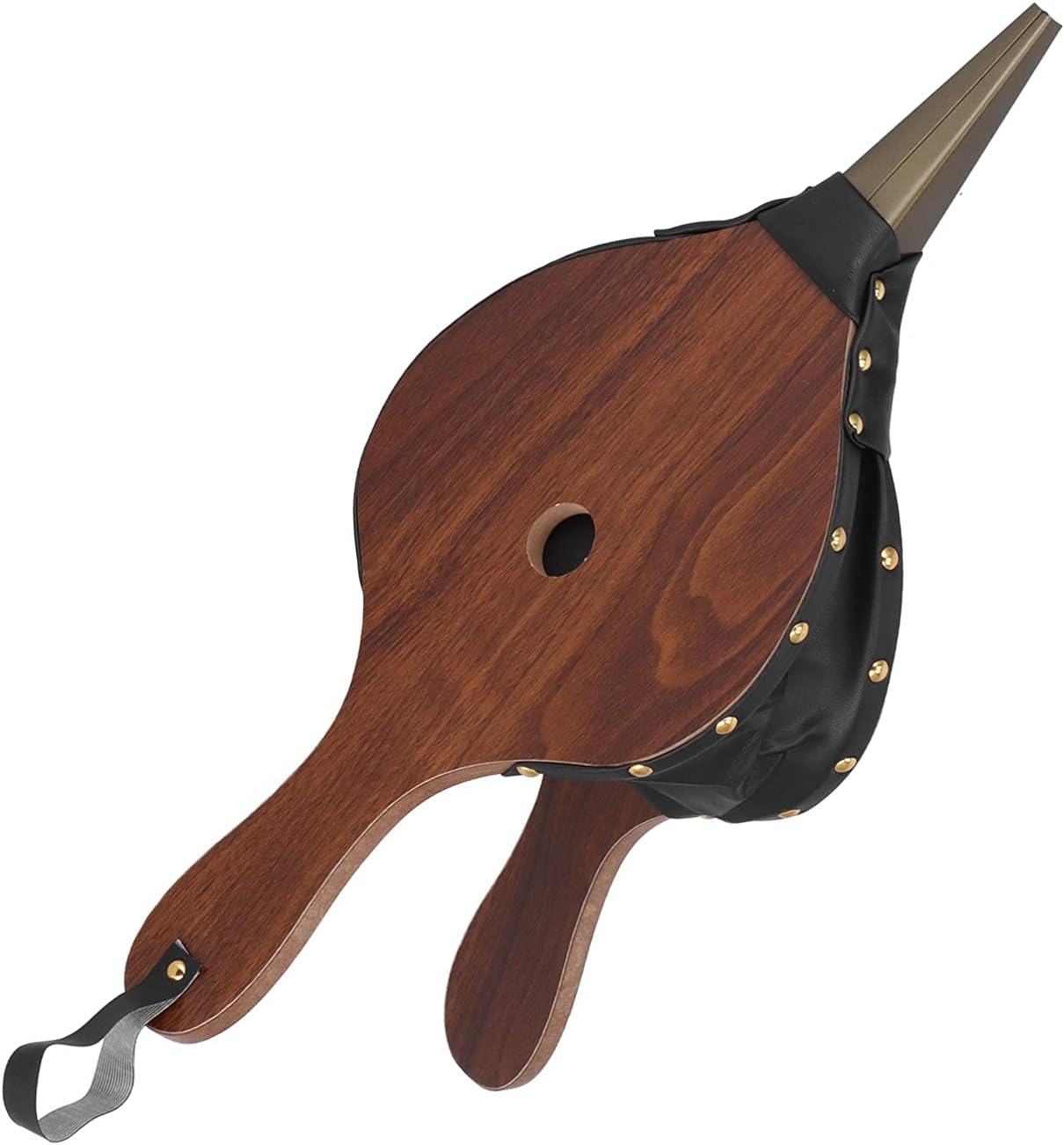 EVTSCAN Large 17" x 7" Wood Fireplace Bellow with Hanging Strap, Outdoor Cooking Fan Air Blower, for Fireplace, Fire Pit, Wood Stove, BBQ, Outdoor Camping