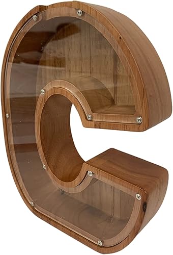 Vista 65 de Alcancía grande de madera personalizada para niños, alcancía con nombre personalizado, alcancía (nombre grabado láser) letras del alfabeto