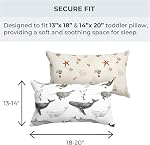 Pobibaby - 2 Pack Premium Toddler Pillowcase - Ultra Soft Jersey Knit - Crib Pillow, Kids Pillow, Travel Pillow Case Cover (Seaside)