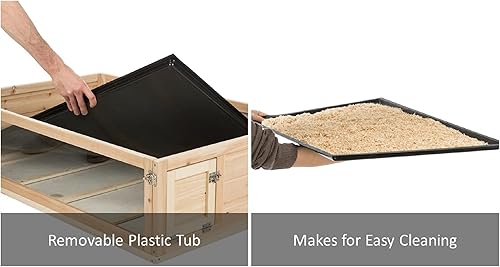 Miniatura 10 de TRIXIE Carrera de madera de interior para animales pequeños con vista, corralito para tortugas, conejillos de indias, hámsters