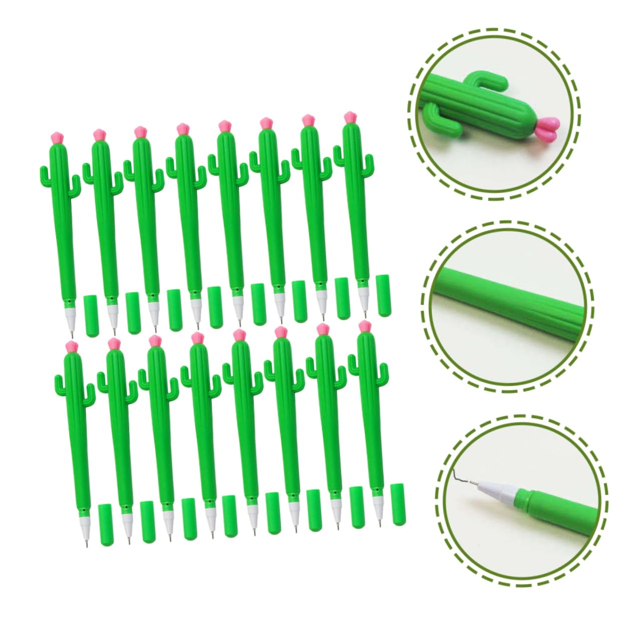 Angoily 2 Set Penne Gel Cactus Colorate Per Scrittura Studenti Design Morbido Per Scuola E Ufficio 25 Pezzi * 2