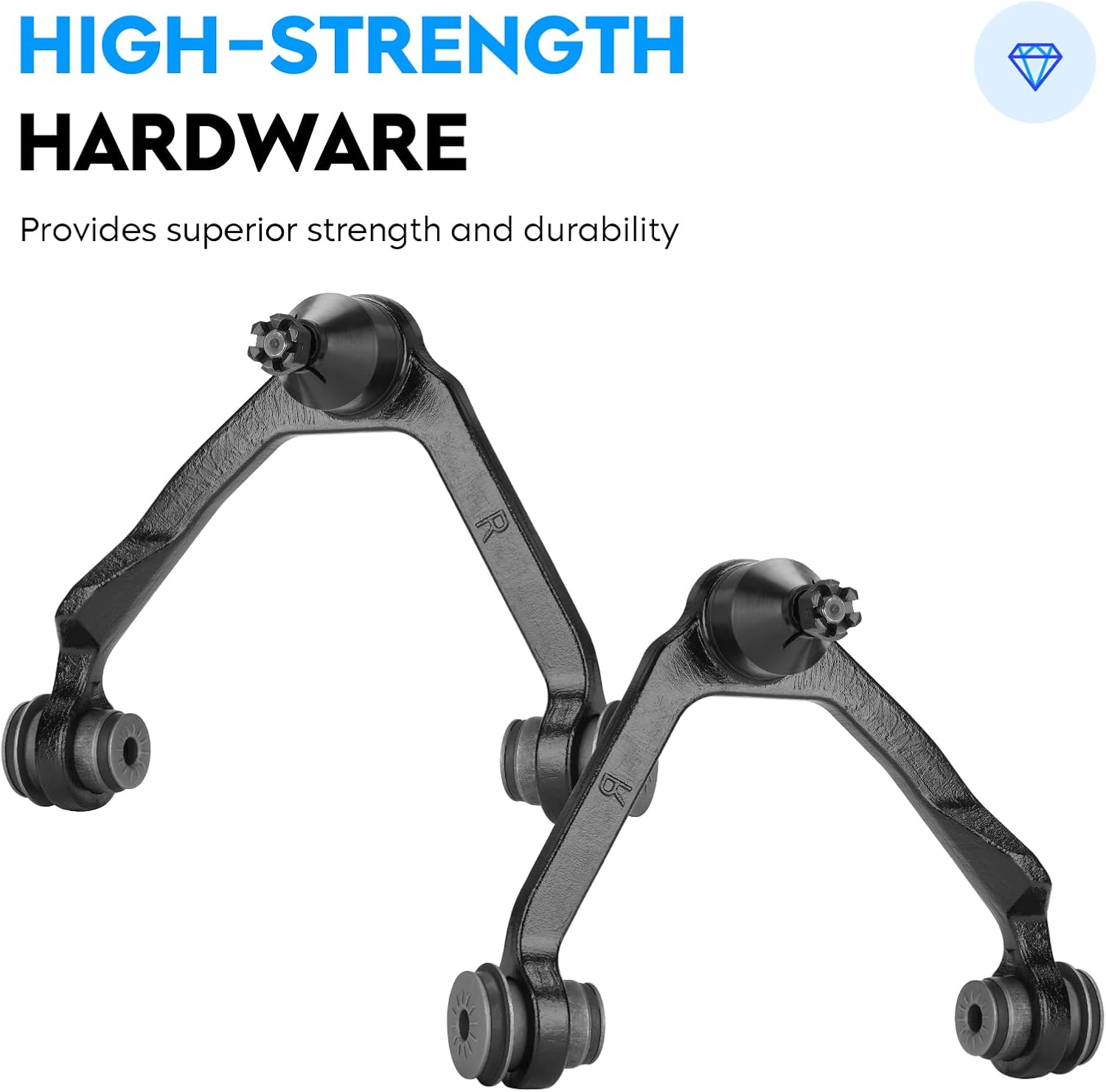 Front Upper Control Arm w/Ball Joint for Ford Expedition 1997-2002, F-150 1997-2003, F-250 1997-1999, Lincoln Navigator 1998-2002, (4WD Only, Not for 2WD), K8722T K8724T Suspension Kit