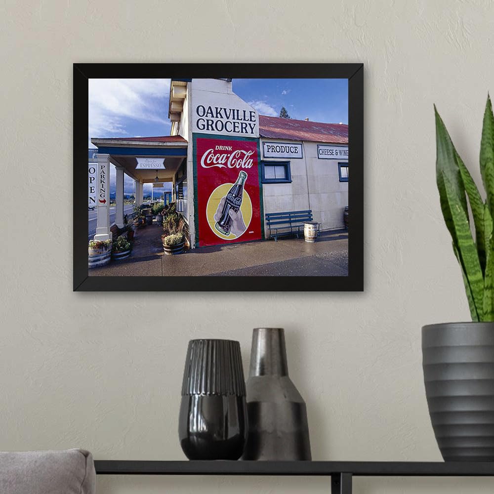 GADGETS WRAP Printed Photo Frame Matte Painting for Home Office Studio Living Room Decoration (11x9inch Black Framed) - Oakville Grocery Store Napa Valley