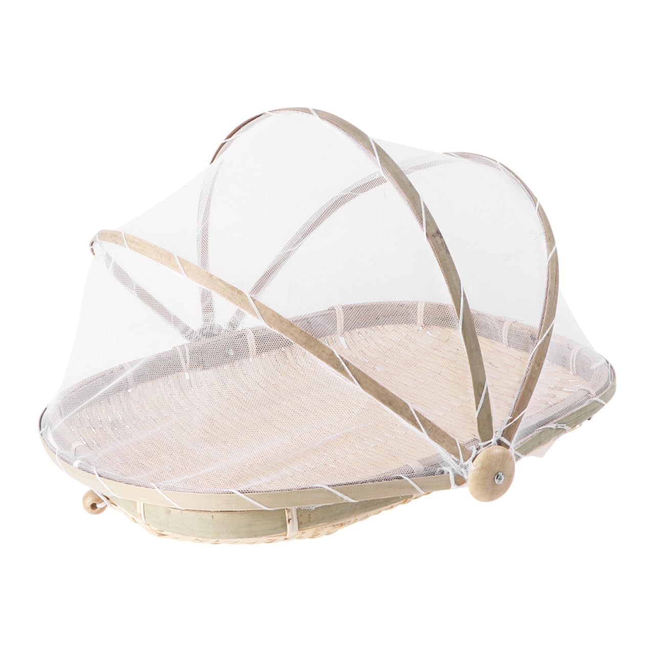 Ciieeo 1Pc Woven Food Basket for Kitchen Storage for Snacks Fruits and Bread and Easy to Clean Steamed Bun Holder Kitchen Tool