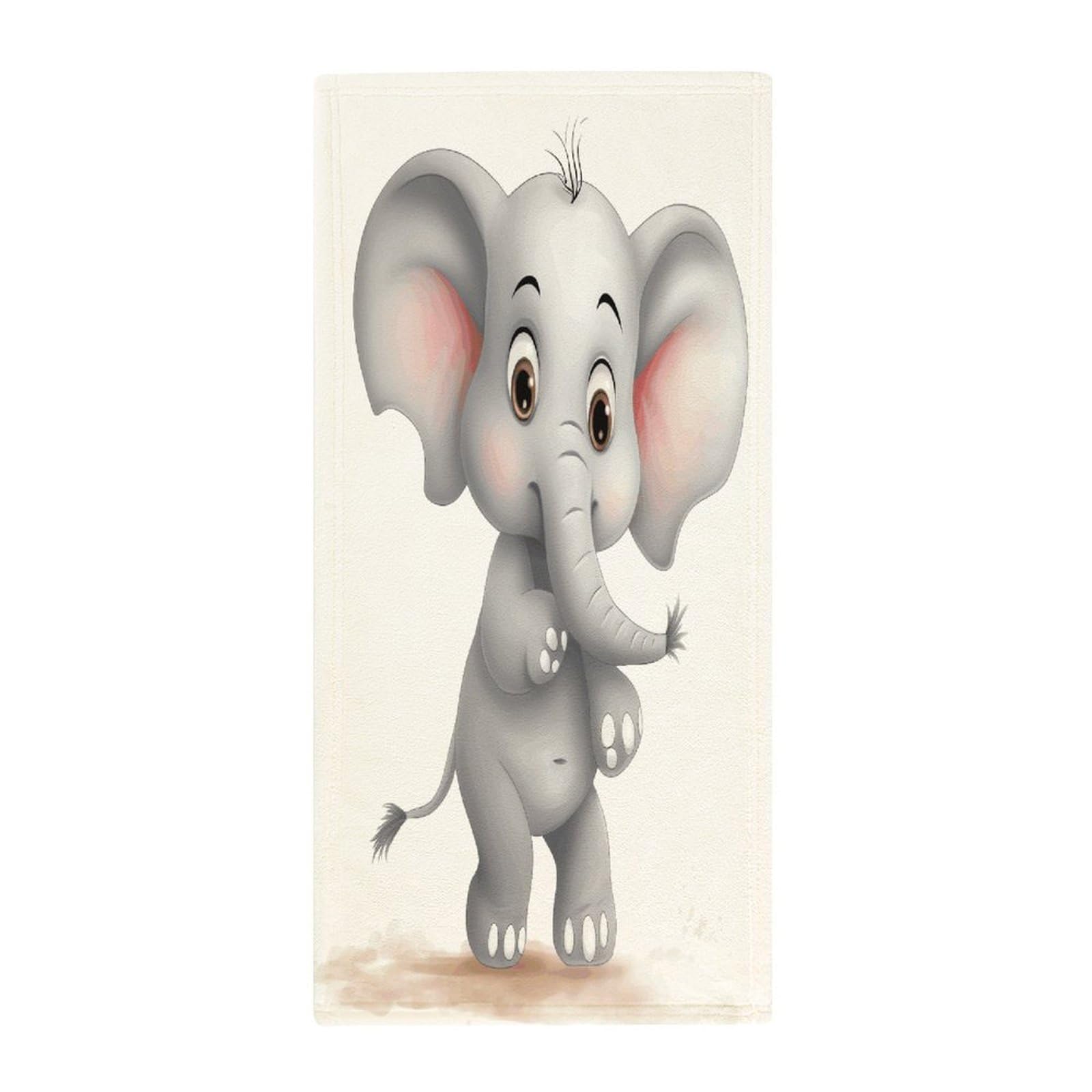 JTREHY Cute Elephant Towel Soft Lightweight Microfiber Towel Highly Absorbent Quick Drying Towels Male and Female Premium Quality Perfect for Daily Use