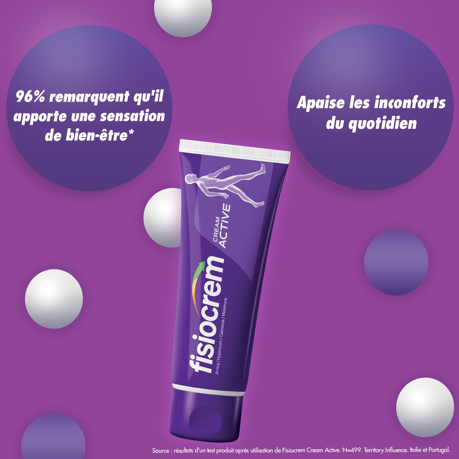 Fisiocrem Cream Active - Crème Apaisante Zones de Tension - 93% Ingrédients Naturels - Formats 200 ml