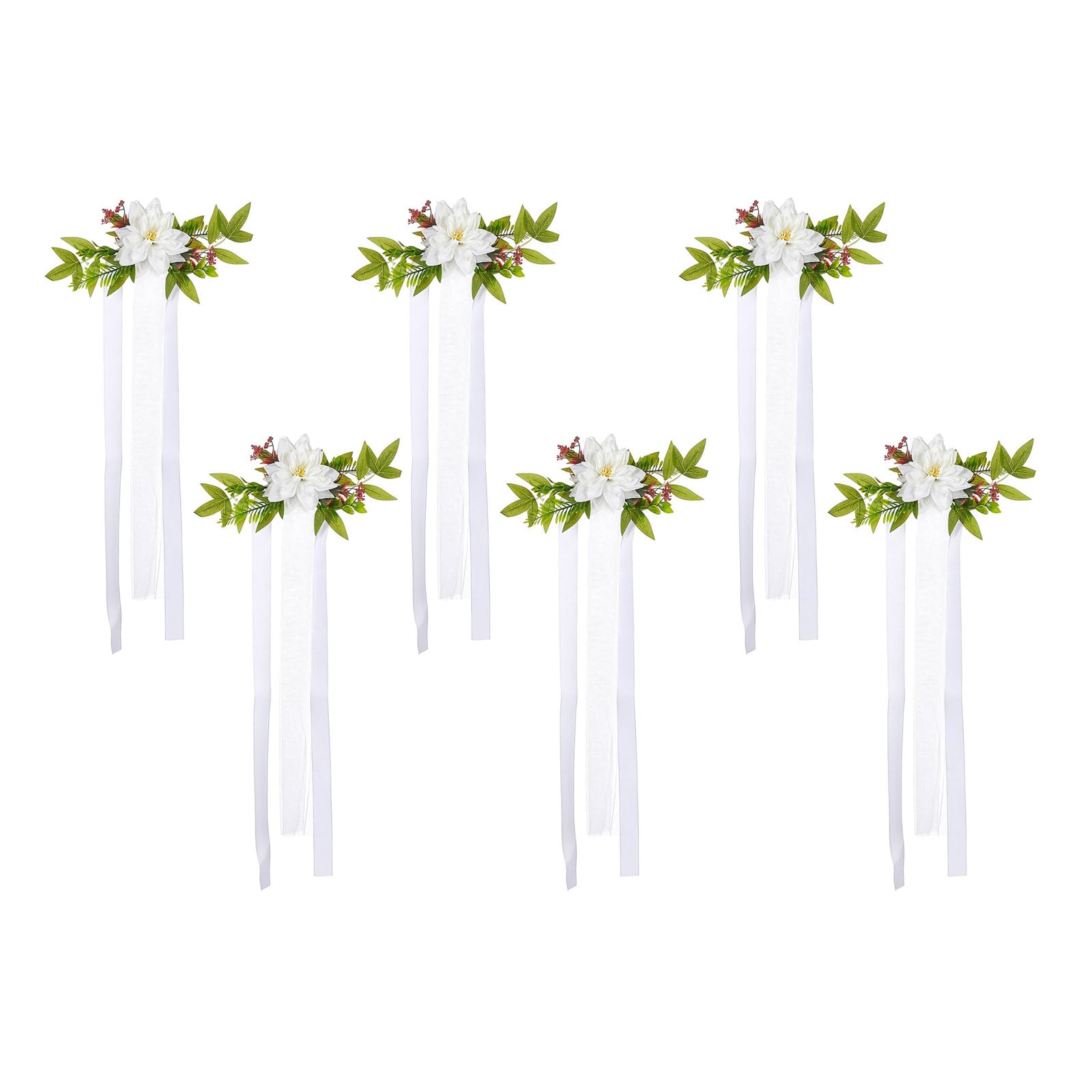 Msioytog Artificial Flower Chair Decoration Delicate Artificial Flower Bouquet Decoration for Wedding Chairs Home Use for Wedding