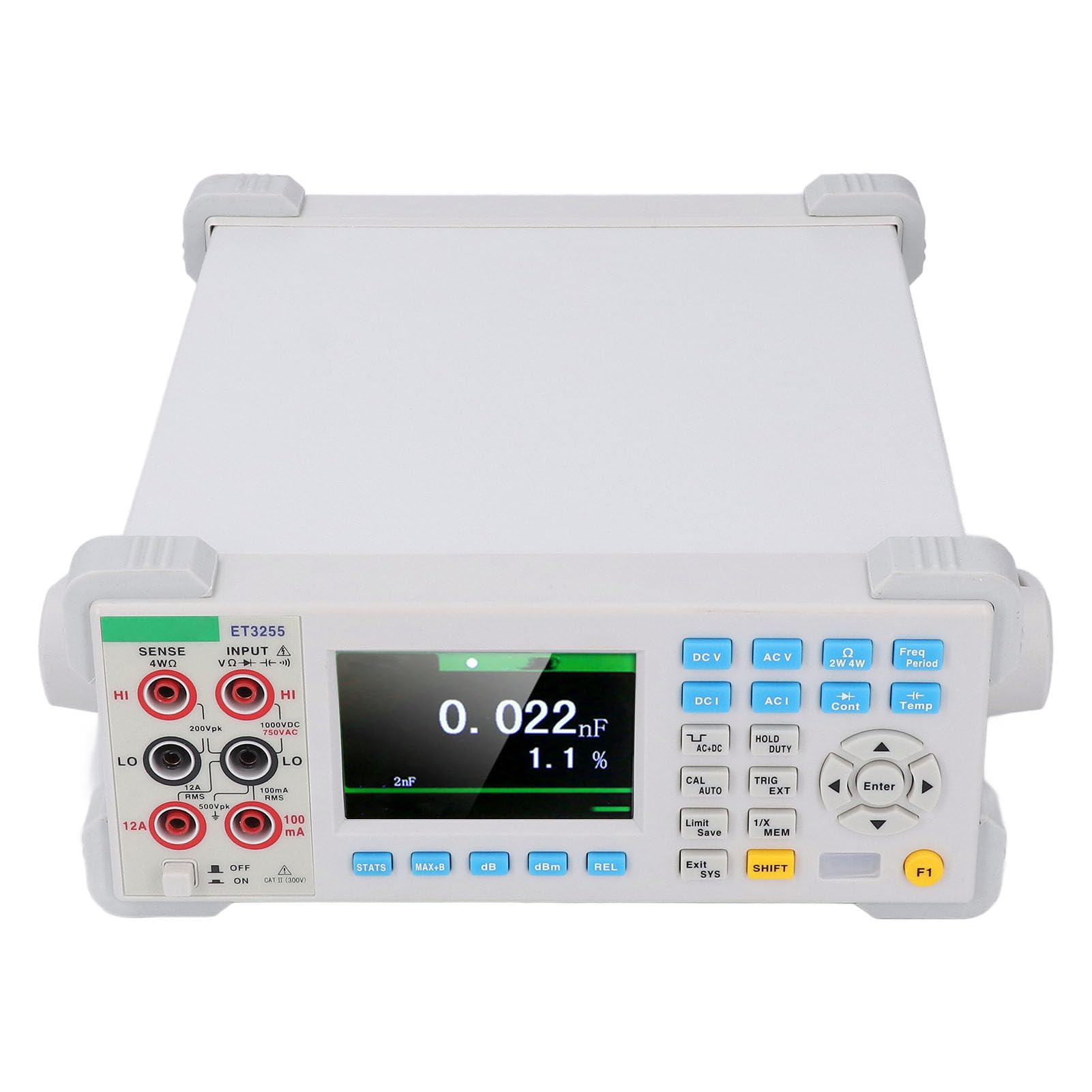 Digitales Desktop-Multimeter, Hochauflösendes Tisch-Widerstands-Kapazitätsmessgerät für Instrumente, Fabriken, Radios (EU-Stecker 200V-240V)