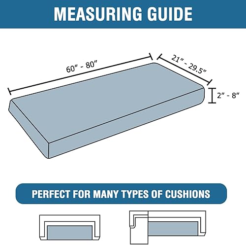 Miniatura 2 de H.VERSAILTEX Fundas elásticas de felpilla para sofá de 3 plazas, gruesas, suaves, individuales, de repuesto, para sofá de 3 plazas (funda de cojín