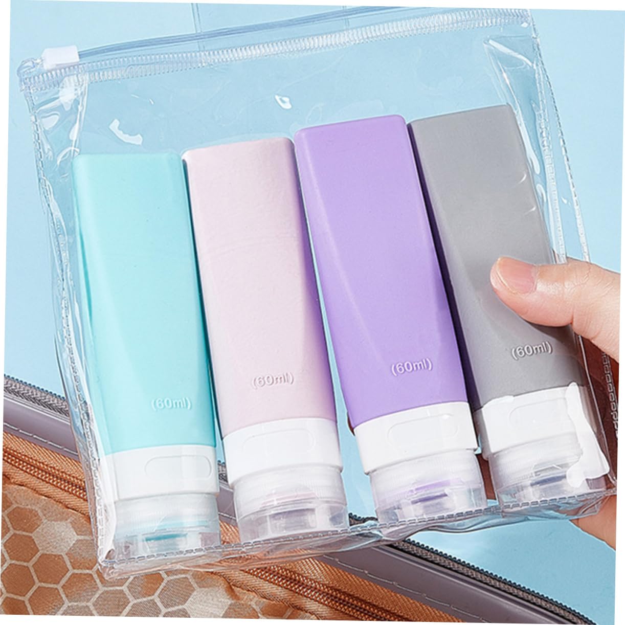 FRCOLOR 3 Set Di Flaconi Da Viaggio Per Articoli Da Toeletta Da 60 Ml Ricaricabili Con Erogazione A Pressione Per Shampoo Lozione Articoli Da Toeletta A Prova Di Perdite 3 Pezzi*3