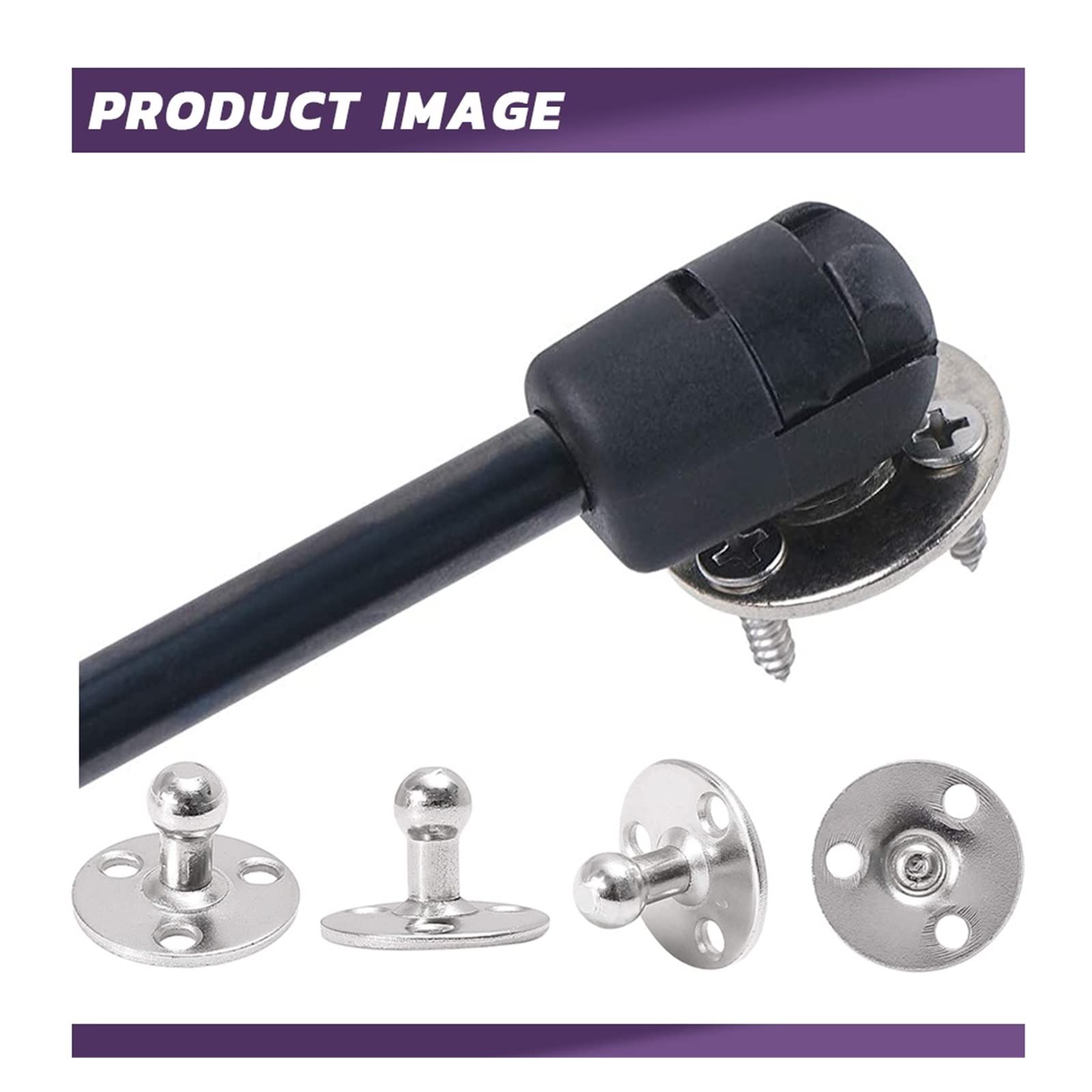 2er Set Kugelbolzen-Halterungen Für Gasdruckfedern - Universal Für Kofferraum & Auto