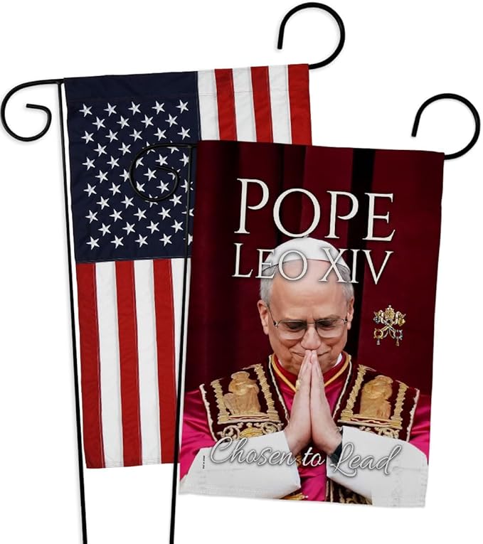 Legacy American Flags for Outside House Wall Canvas Poster Patriotic Decor 4th of July Picture Prints Poster Vatican Grave Decoration Papal Door Yard Sign Catholic Memorabilia Gift