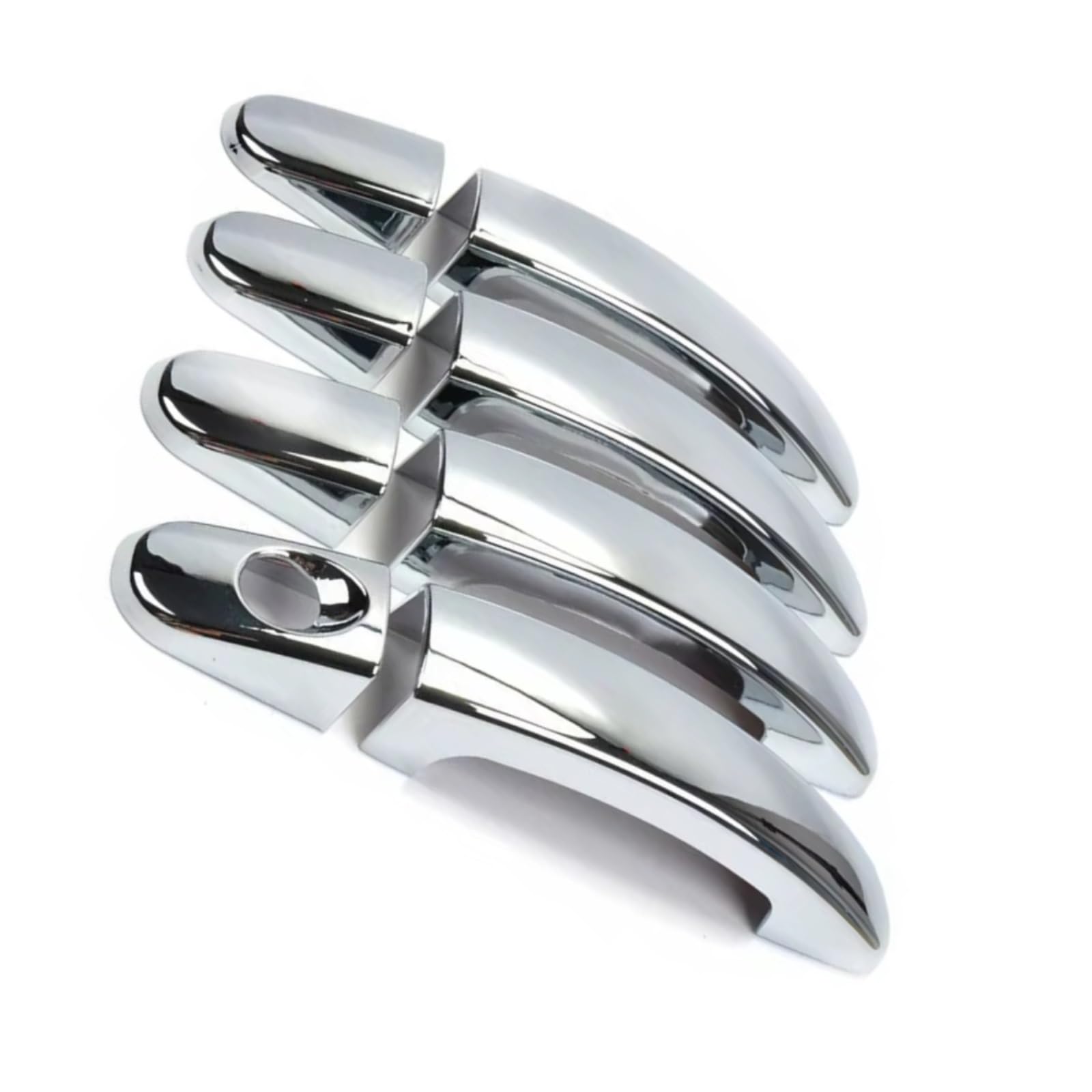 KEDFBTS Handle Trim Shell Compatible with for Kuga for Escape 2013 2014 2015 2016 2017 Chrome Door Handle Cover Trim Replacement Car Handle Decorative Shell 8PC