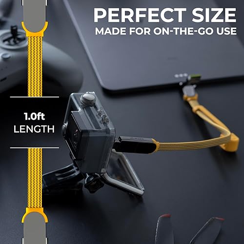 Miniatura 4 de Rolling Square inCharge XL - Cable de carga múltiple 6 en 1, cable USB portátil y USB-C con potencia de carga ultra rápida de 100 W, 5 pies4.9ft,