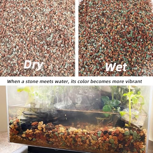 Image of 45lb Mix Lava Rocks for Plants in Door -Gravel Pebbles for Bonsai Succulent Cactus Potting Soil and Vase Fillers, Fairy Gardening,Top Dressing