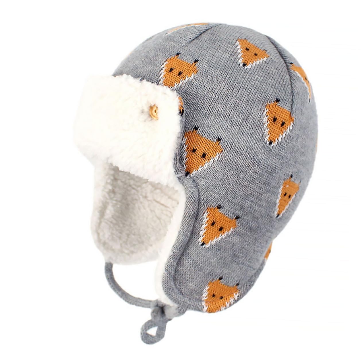 VALICLUD Gorro de Esquiar Gorro Termico con Orejeras Sombrero de Invierno para niños pequeños cálido con Motivo de de protección para los oídos para niños algodón