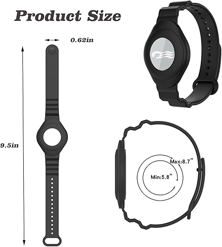 Miniatura 5 de Paquete de 2 soportes para medallón de crucero de princesa, correa deportiva de silicona suave transpirable compatible con medallón de crucero de