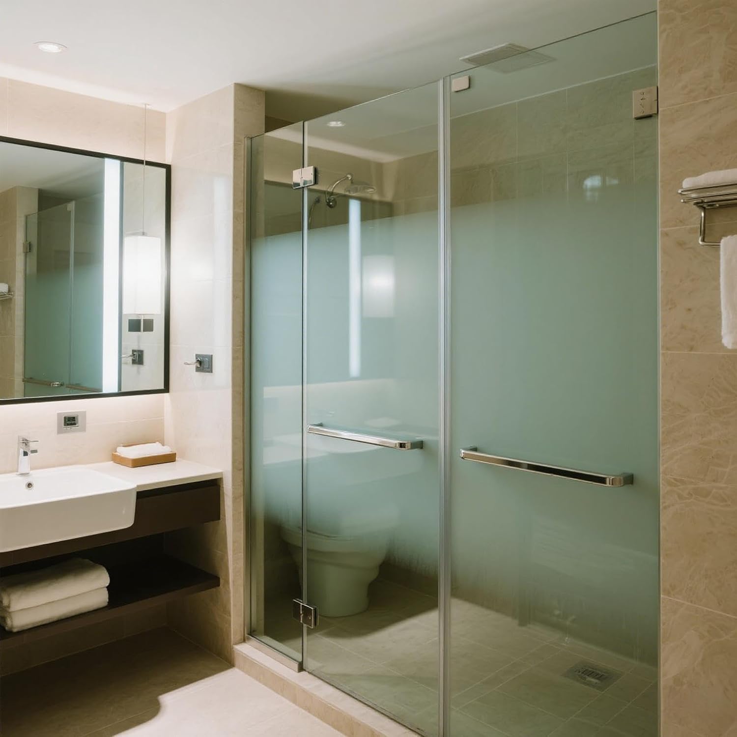 SEUNMUK 4 Pack Glass Door Hinge, 90 Degree Stainless Steel Glass Door Cupboard Showcase Clamp Heavy Duty Shower Door Hinges Replacement Part Wall-to-Glass, Fits 8-12mm Glass, Brushed Nickel