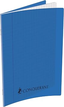 Conqu rant Classic Notebook 17 x 22 cm Squared 192 Pages Polypropylene Cover Blue