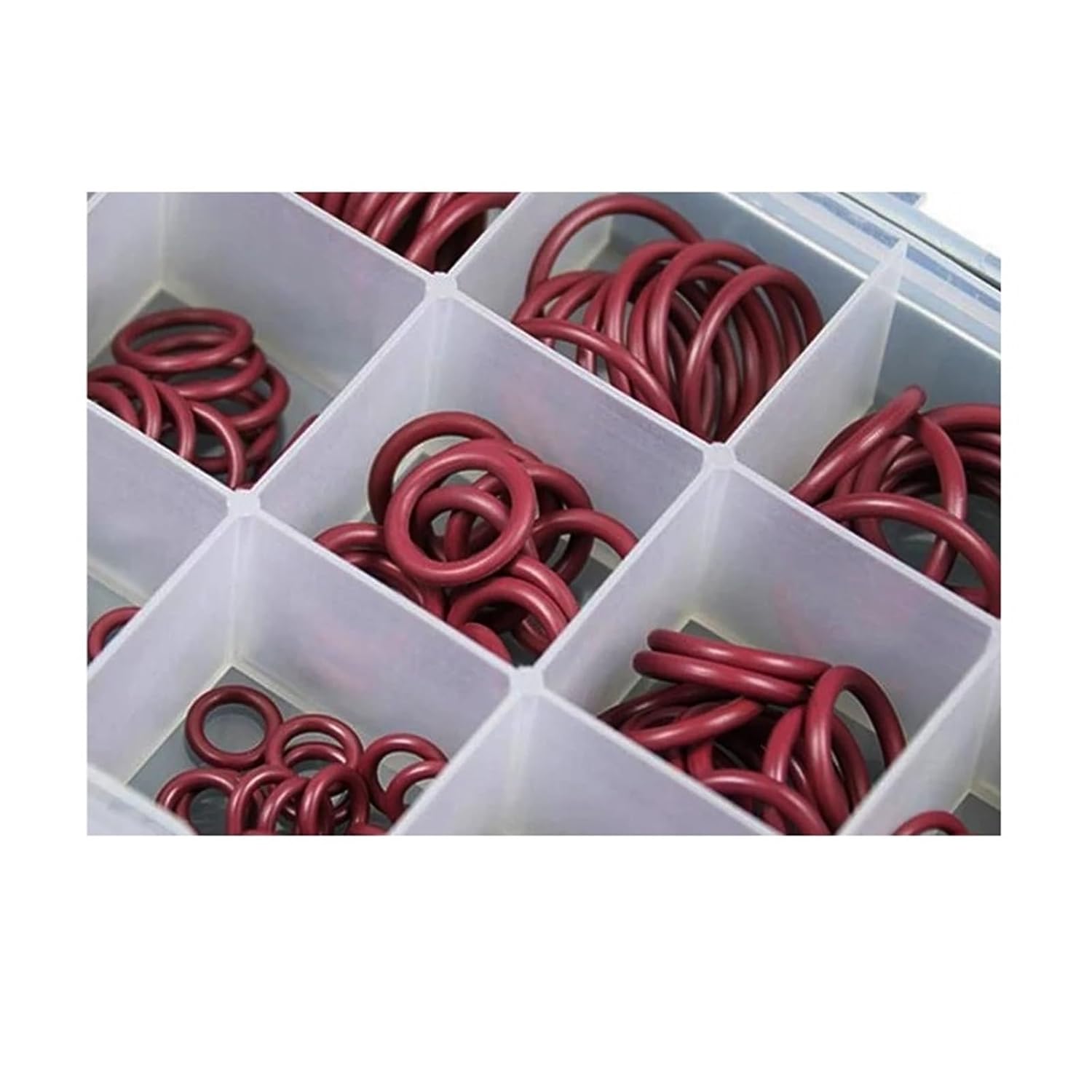 O Ring Set Seal Kit R134a R12 HNBR Rubber O-Rings Assortment Fit Compatible Car Automotive Air Conditioner A/C System Repair Tool (Color : Red 260pcs)