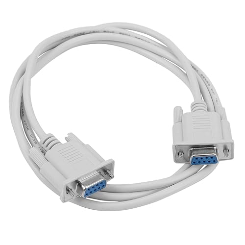 Geuxe 1PC 5ft FF Serial RS232 Null Modem Cable Female to Female DB9 FTA Connection 9 Pin Data COM Cable Converter PC Accessory