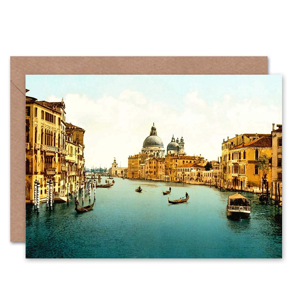 Artery8 - Grand Canal Travel Venice Italy Cityscape Vintage Photo Card