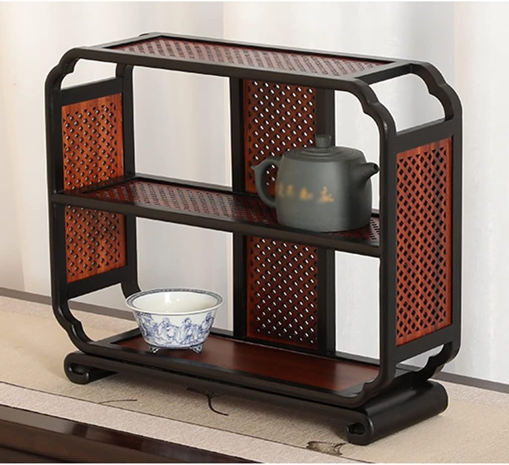 BABETT Bonsai Pedestal Vase Pedestal Stands Simple Tea Set Bonsai Stand Decoration Teapot Teacup Decoration Display Stand Home Display Rack Planter Stand Plant Holder (Color : A)