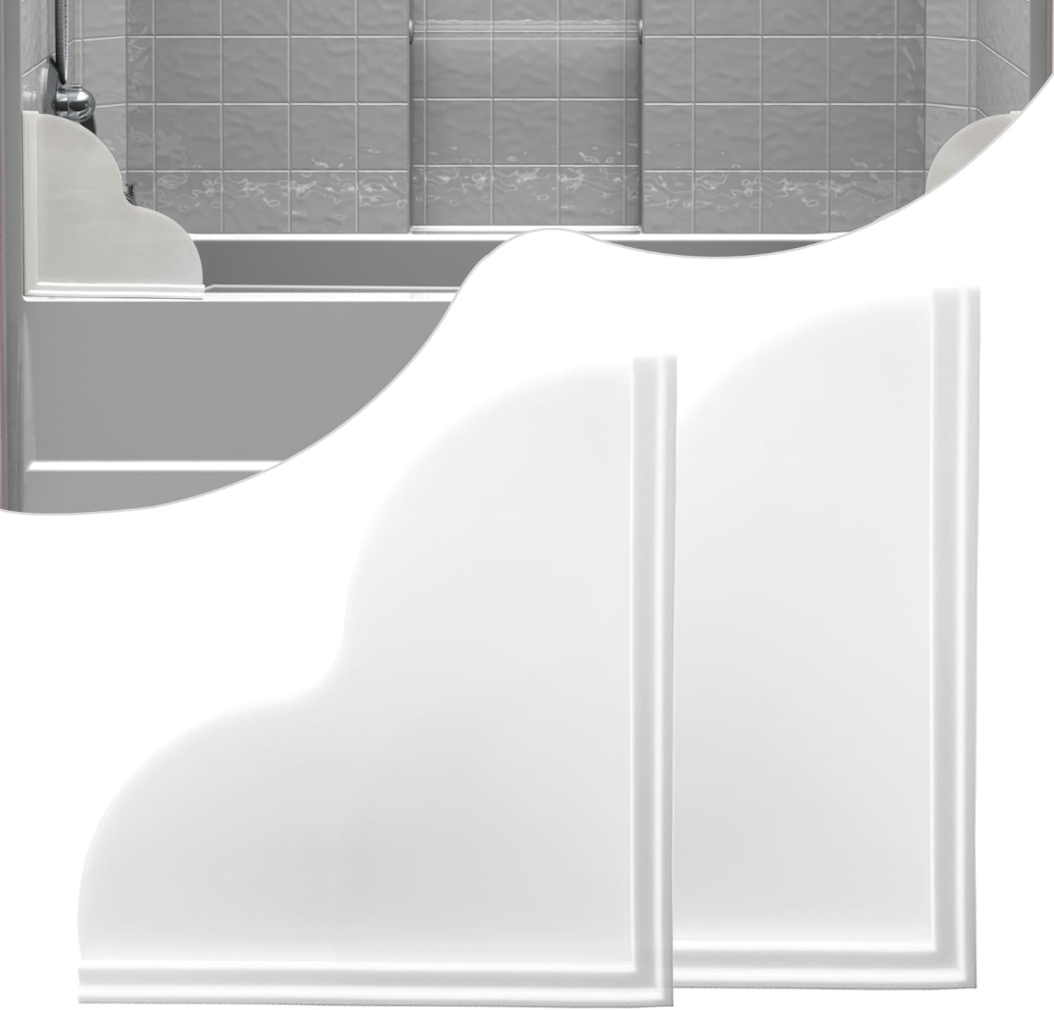 FAILUN Shower Splash Guard, 2pcs Large Bathtub Water Splash