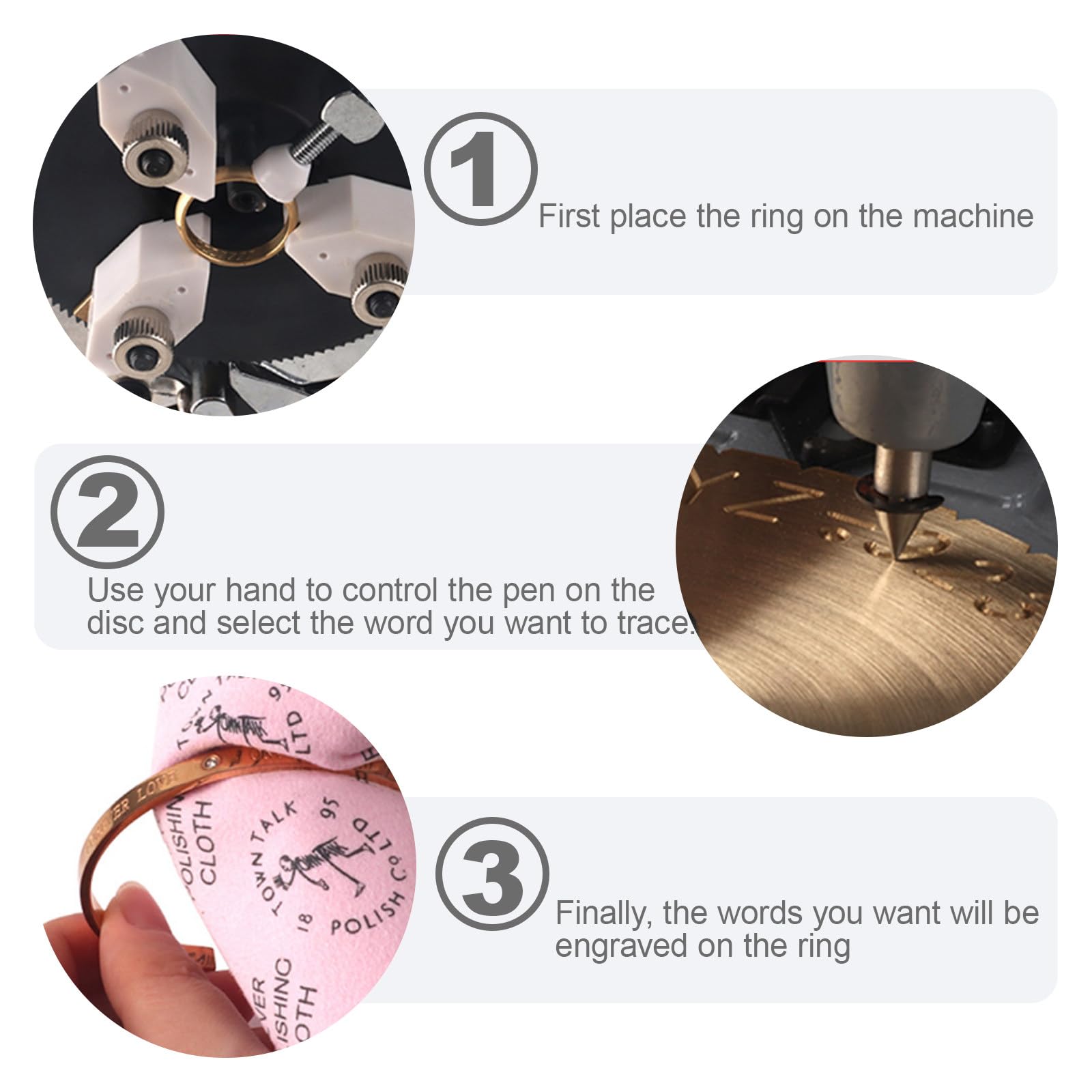 Máquina de grabado de anillos, dispositivo de esfera de doble cara para hacer joyas, grabador de anillo interior, herramienta de grabado de precisión para joyas personalizadas