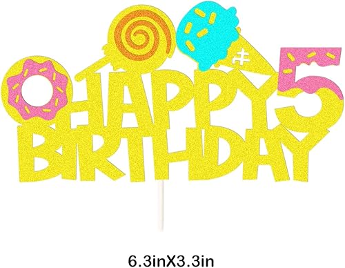 Miniatura 2 de Suministros de fiesta de cumpleaños de donas, decoraciones de pastel de donas para decoración de suministros de fiesta de donas (5)