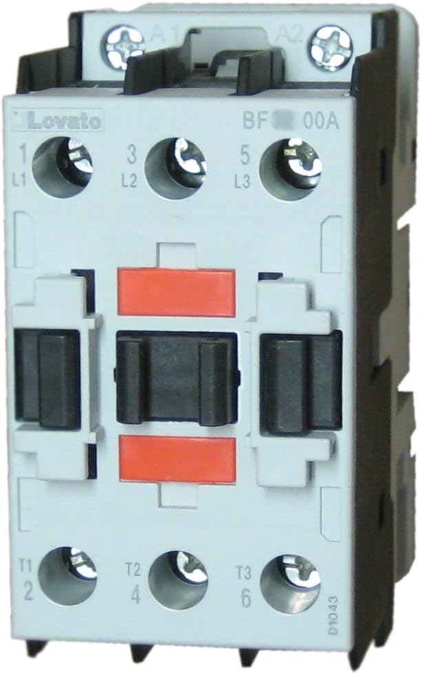 Lovato BF3200A02460 3 pole Contactor, 32 AMP, 20 H.P. @ 460 volt 3 Phase with 24v50/60Hz AC coil