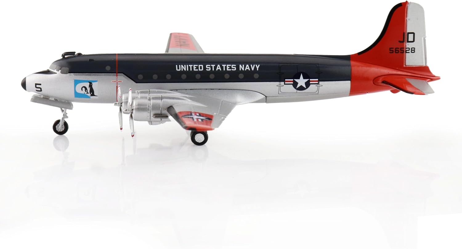 Hobby Master | 1:200 Scale Diecast Military Aircraft Replica | R5D-3 "Operation Deep Freeze 56528, US Navy, 1950s | Model HL2026