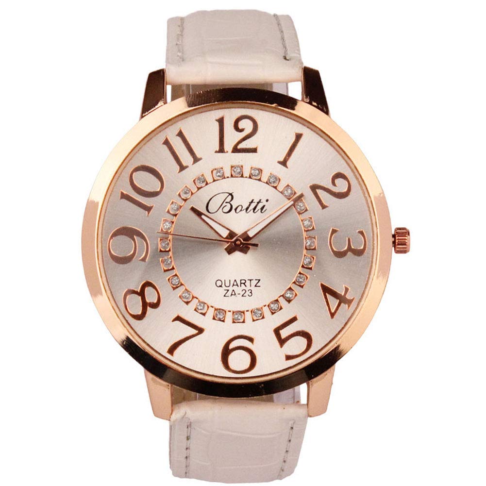 Womens Watches Sale Clearance Waterproof Analogue Quartz Watch Leather Strap for Women Fashionable Wrist Watch