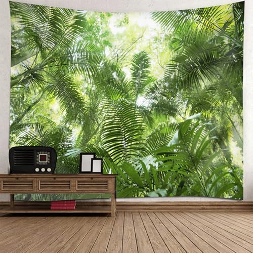 Tapiz para colgar en la pared RDSGYZ de 150x130 cm, decoración textil de plantas verdes