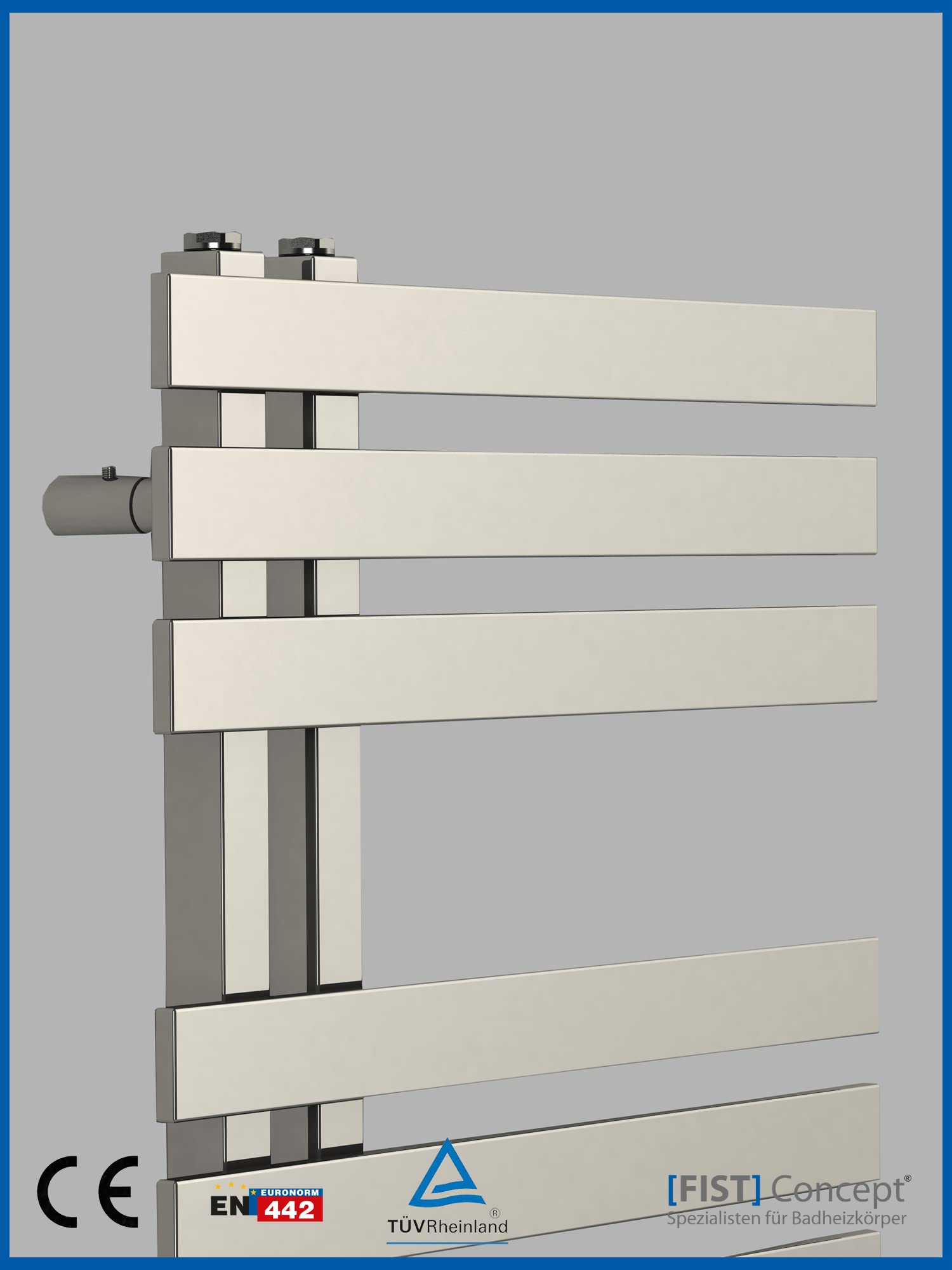 Designerski grzejnik łazienkowy VERONA 1200 x 600 mm, chrom | suszarka do ręczników, podgrzewacz do ręczników