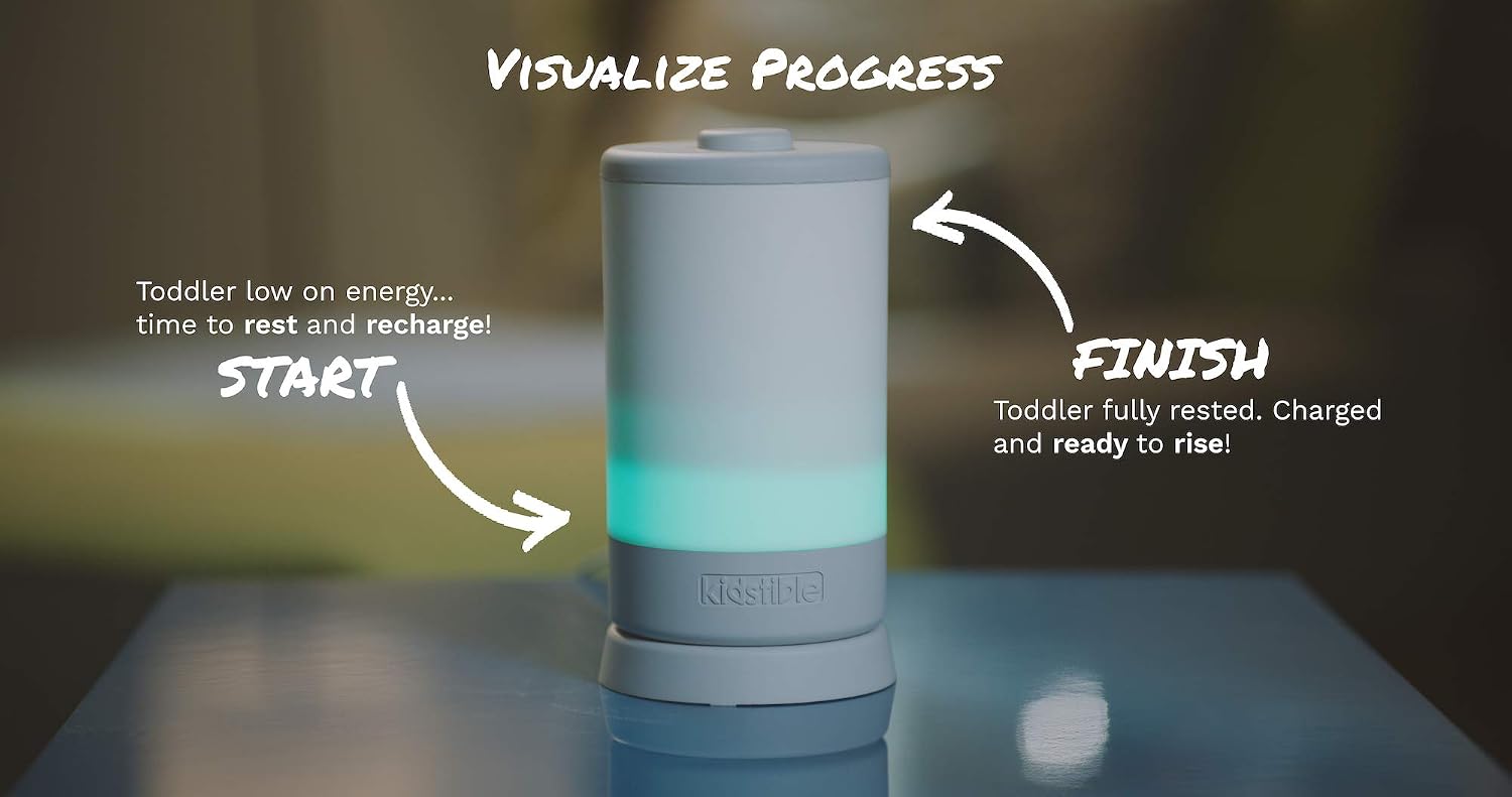 Toddler Time to Recharge! Sleep Trainer and Smart Nightlight, The Battery-Shaped Progress Bar for Rest.