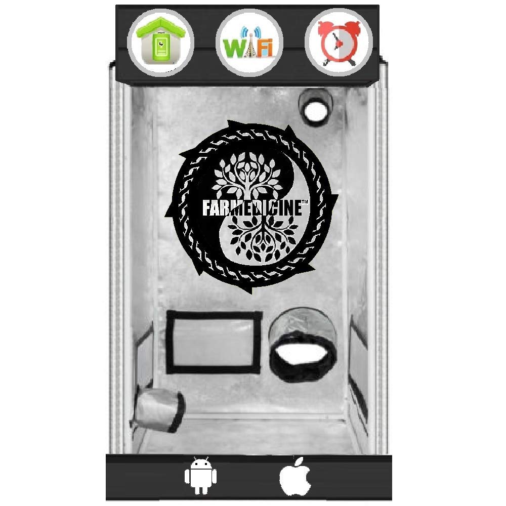 24 x 24 x 48 Greenhouse Grow Tent for Hydroponic Automation