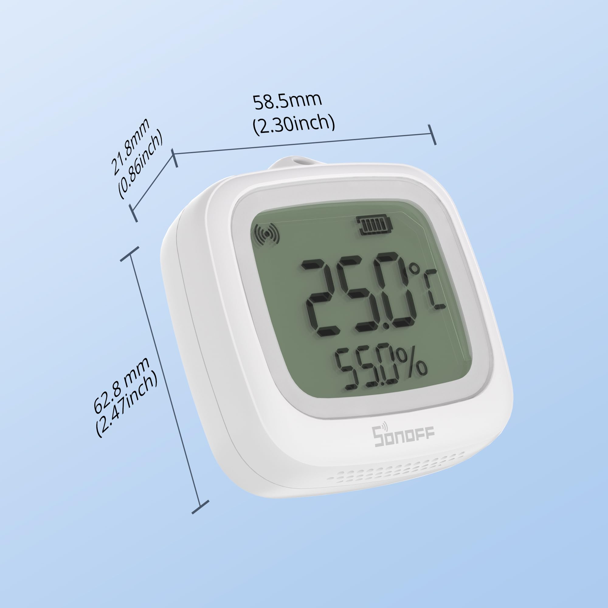 SONOFF SNZB-02WD IP65 Zigbee LCD Sensor Intelligente di Temperatura e Umidità, impermeabile per Serra/Bagno, Monitoraggio APP con Grafici, Installazione Flessibile