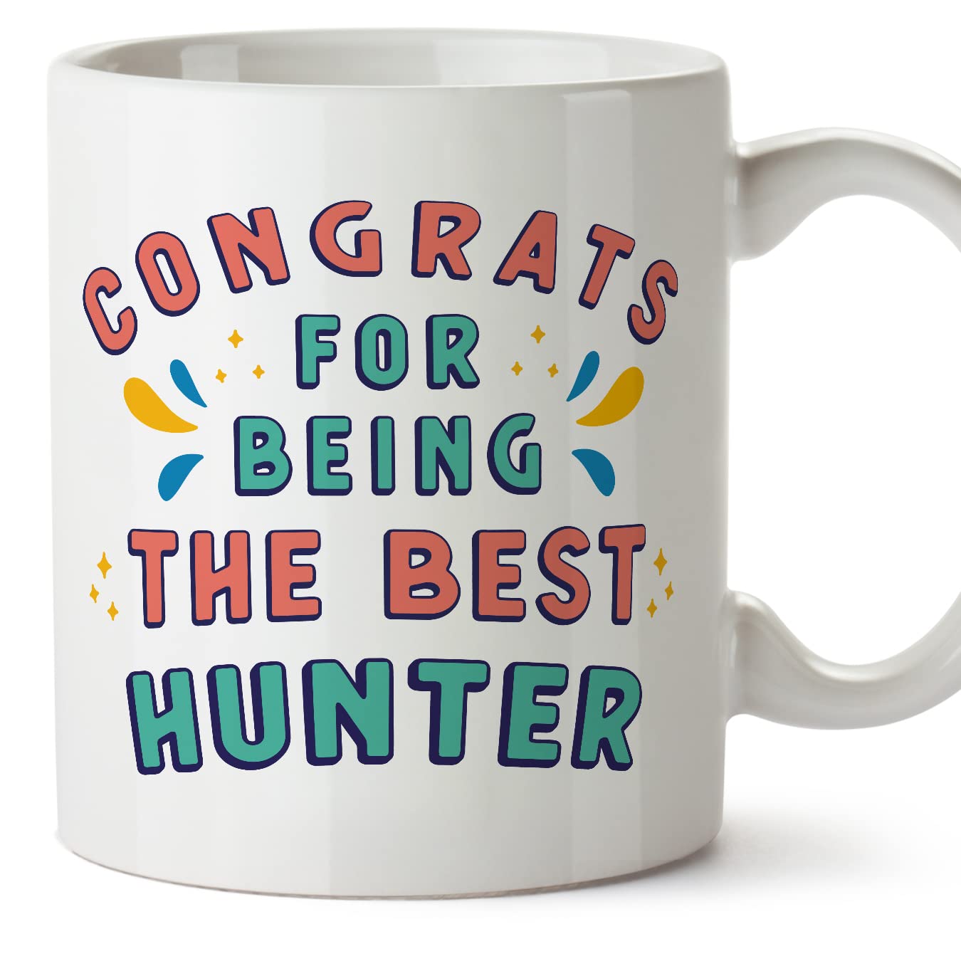 MUGFFINS Hunter Mug - in English - Congrats for Being The Best - Funny Gift for Colleagues - Ceramic 11oz Mug