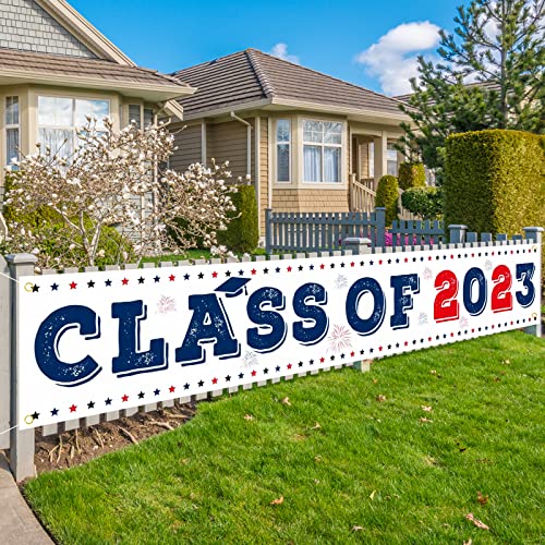 Bannière Class of 2023 tricolore pour habiller votre salle de diplôme
