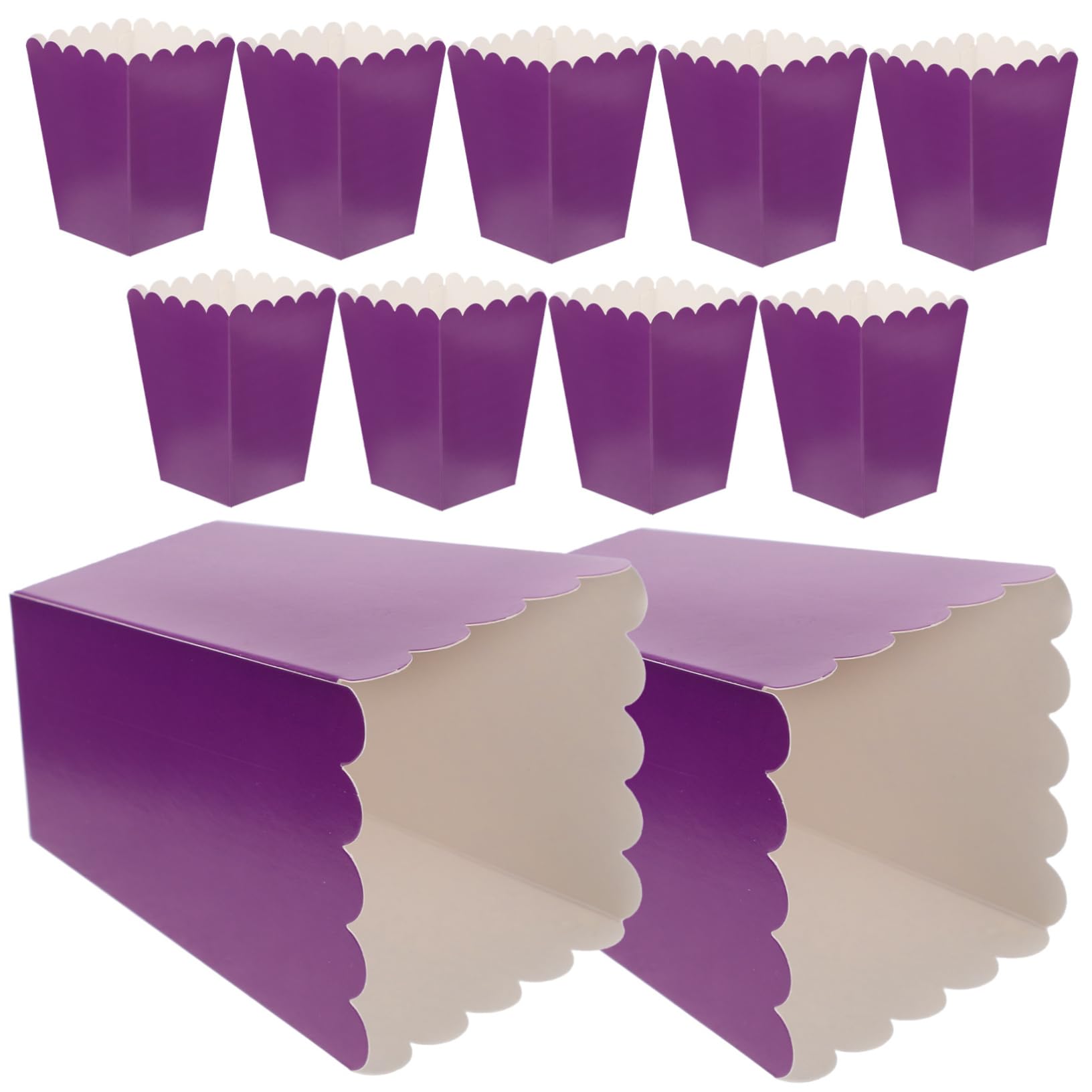 HEALEEP 50Pcs Popcorn Boxes for Parties Weddings and Events Greaseproof Paper Popcorn Holders for Snacks and DIY Treats Elegant and
